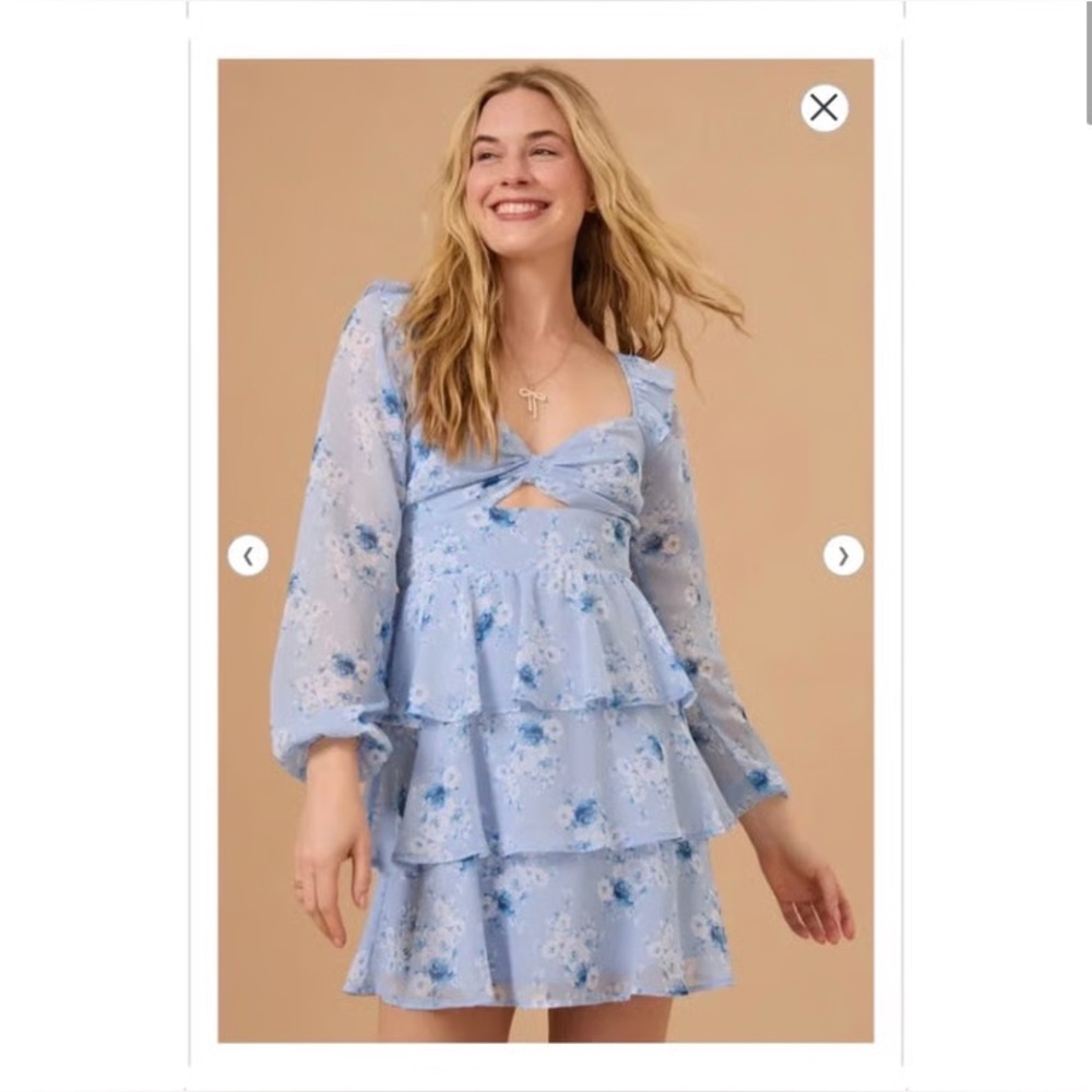 Altar’d State Blue Ruffle Dress